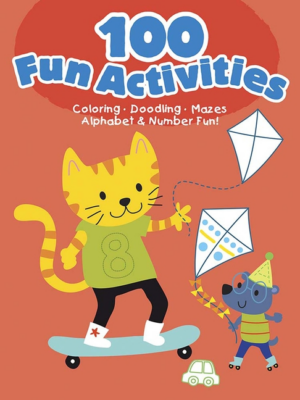 100 Fun Activities--Red: Coloring, Doodling, Mazes, Alphabet & Num