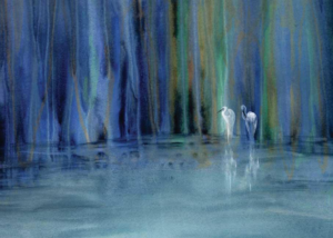 Two Egrets Notecards 10/pk