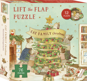 Cat Family Christmas Lift-The-Flap Jig Saw Puzzle: Count Down to C