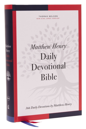 Nkjv, Matthew Henry Daily Devotional Bible, Hardcover, Red Letter,
