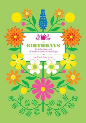 Birthdays: Birthday book and 12 birthday cards and envelopes