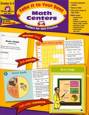 Take It to Your Seat Math Centers, Grades 3-4