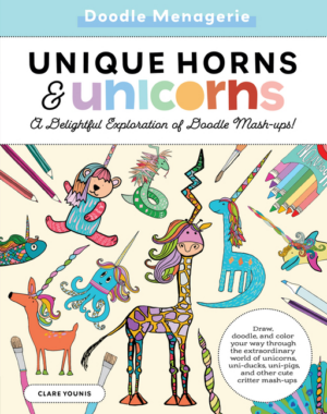 Doodle Menagerie: Unique Horns and Unicorns: Draw, Doodle, and Col
