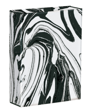 Playing Cards: Black and White Marble, Gift Box with Magnetic Clos