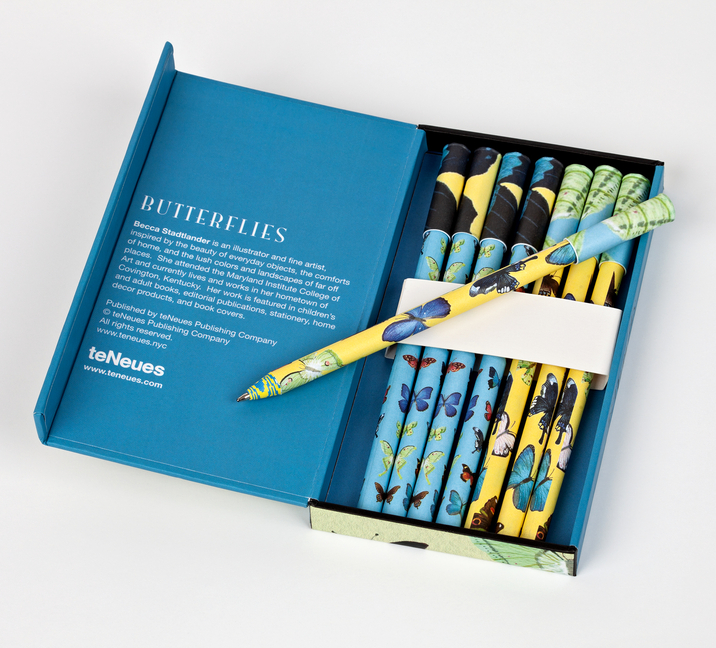 8-Pen Set: Butterflies: 8 Ballpoint Pens