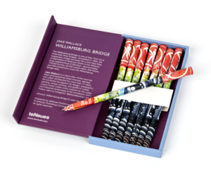 8-Pen Set: Williamsburg Bridge, 8 Ballpoint Pens, Sleek Paper Case