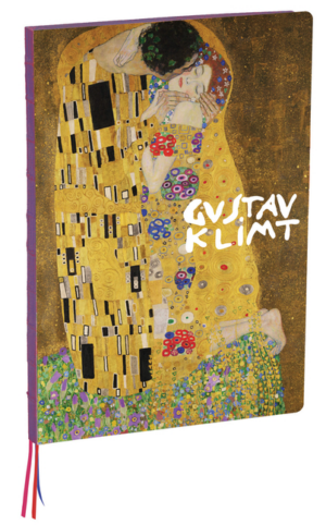 A4 Notebook: Kiss by Gustav Klimt, Hardcover - 230 Dot-Grid Pages