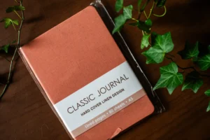 Peach Classic Lined Journal (A5 Hardcover, Linen Texture)