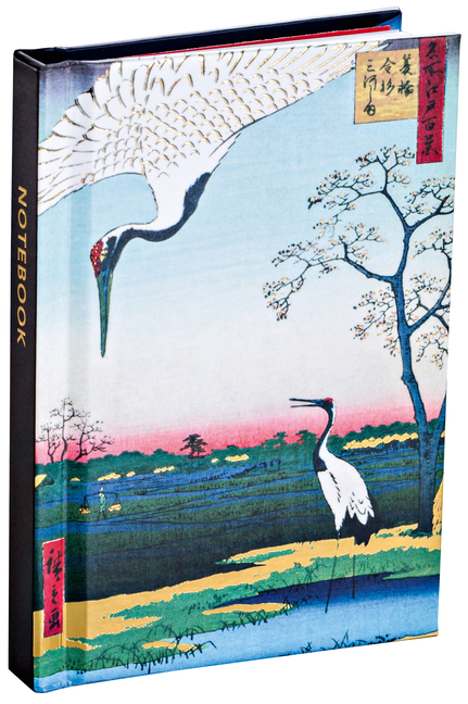 Hiroshige, Hardcover Mini Notebook: 120 Dot-Grid Pages with Lay Fl