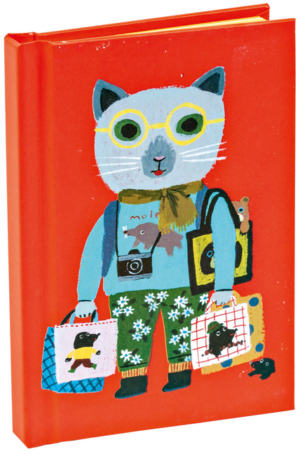 Cat Tourist, Mini Notebook: Hardcover, 120 Dot-Grid Pages with Lay