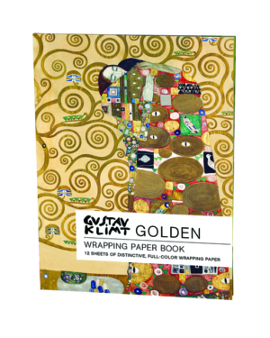 Golden, Gustav Klimt: Wrapping Paper Book: 12 Pages, Folded Into a
