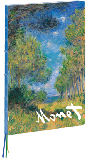 Pine Tree Path by Claude Monet A4 Notebook Hardcover 230 Dot-Grid