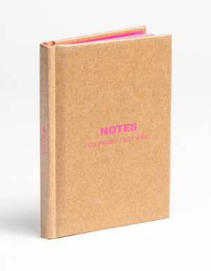 Kraft and Neon Pink Mini Notebook: Hardcover, 120 Dot-Grid Pages w