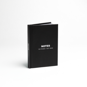 Black120 Dot-Grid Mini Notebook Hardcover Pages w Lay Flat Binding