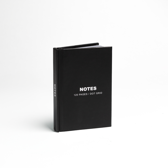 Black120 Dot-Grid Mini Notebook Hardcover Pages w Lay Flat Binding