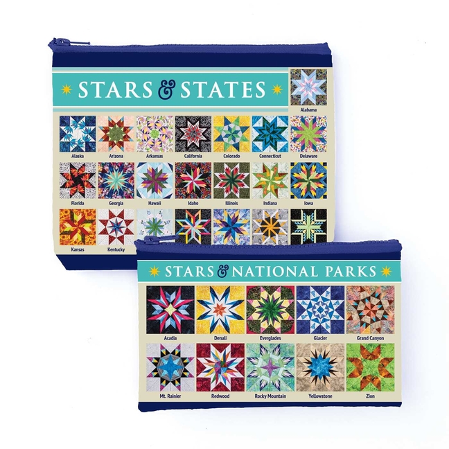 Carol Doak's Fabulous Stars & States Eco Pouch Set: Two Reusable Z